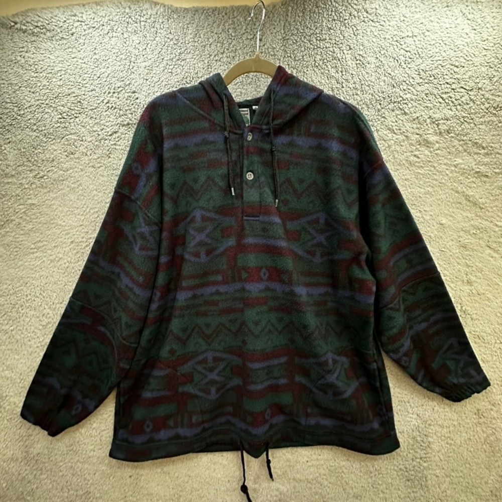 McIntosh & Seymour Oregon Soccer Gear Men's Lg Fleece Hoodie Southwestern Aztec